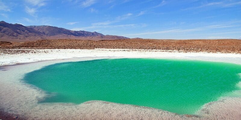 Salzsee in der Atacama Wüste