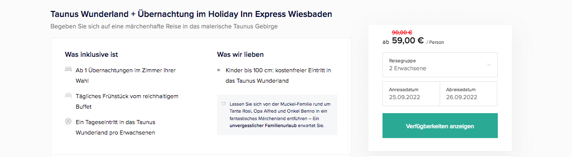 Taunus Wunderland Angebot