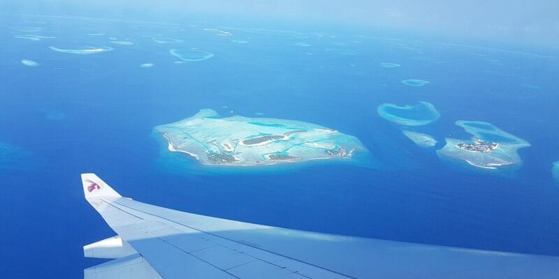 Malediven Insel von oben Malediven Insel von oben