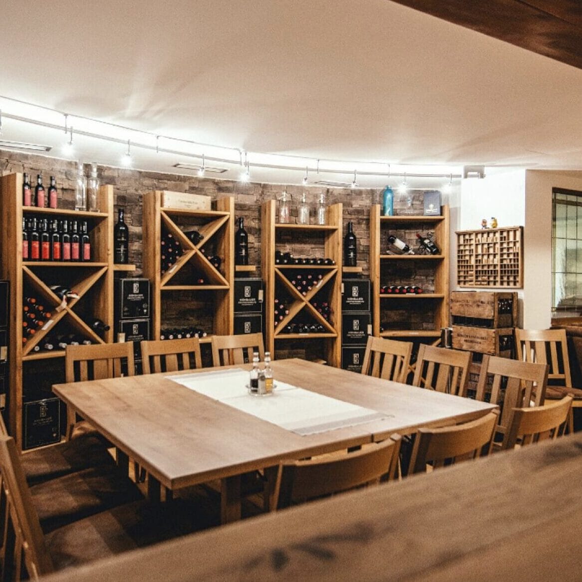 Gemütlicher Wein Bereich