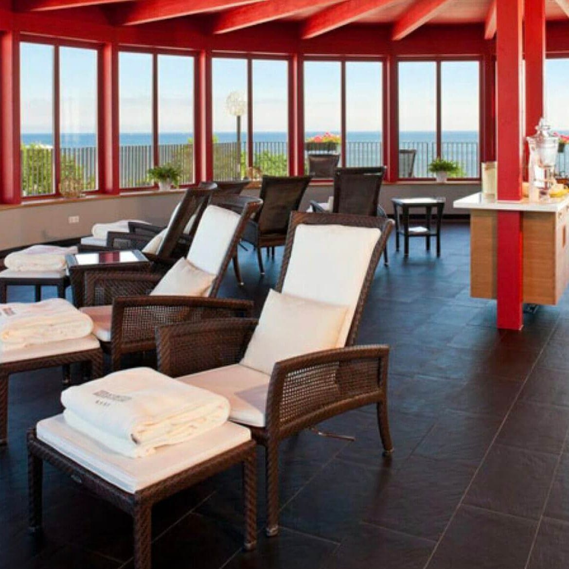 Entspannungsbereich mit Ausblick