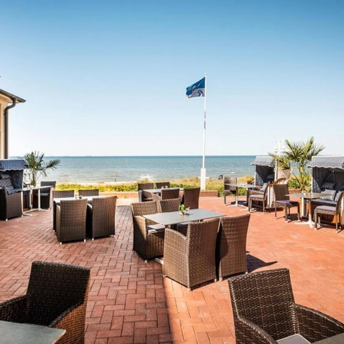 Außenbereich vom Strandhotel Gerken