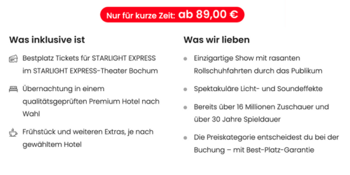 STARLIGHT EXPRESS Angebote