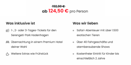 Serengeti-Park Angebote