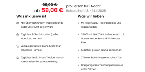 Tropical Islands Angebote