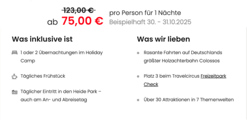 Heide Park mit Übernachtung im Hotel und Eintritt