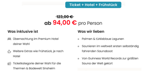 Therme Sinsheim Angebot mit Übernachtung Therme Sinsheim Angebot mit Übernachtung