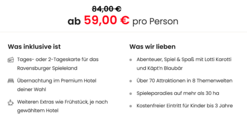 Ravensburger Spieleland mit Übernachtung Ravensburger Spieleland mit Übernachtung
